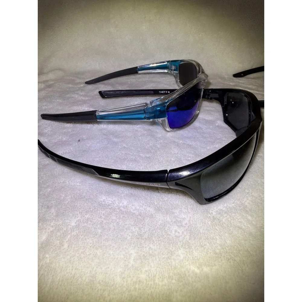 Unbranded Sunglasses Men OS Black Blue‎ Sport Wrap Bundle 4pk ATTCL Kast